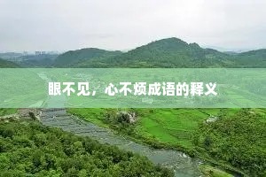 眼不见，心不烦成语的释义