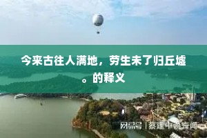 今来古往人满地，劳生未了归丘墟。的释义