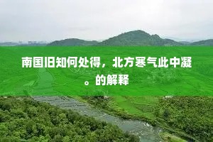 南国旧知何处得，北方寒气此中凝。的解释