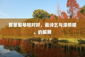 蕲簟蜀琴相对好，裁诗乞与涤烦襟。的解释