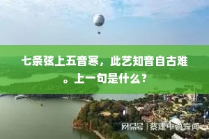 七条弦上五音寒，此艺知音自古难。上一句是什么？