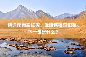 晓逢溪雨投红树，晚啭宫楼泣旧妆。下一句是什么？