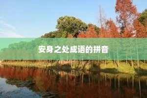 安身之处成语的拼音
