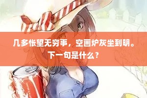 几多怅望无穷事，空画炉灰坐到明。下一句是什么？