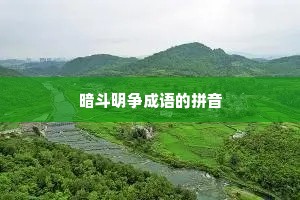 暗斗明争成语的拼音