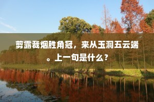 剪露裁烟胜角冠，来从玉洞五云端。上一句是什么？