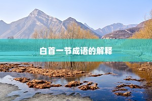 白首一节成语的解释