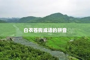 白衣苍狗成语的拼音