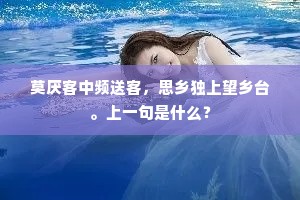 莫厌客中频送客，思乡独上望乡台。上一句是什么？