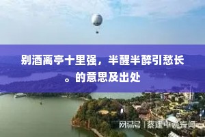别酒离亭十里强，半醒半醉引愁长。的意思及出处