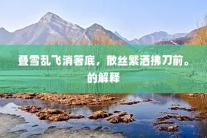 叠雪乱飞消箸底，散丝繁洒拂刀前。的解释