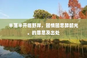 半落半开临野岸，团情团思醉韶光。的意思及出处