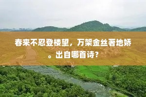 春来不忍登楼望，万架金丝著地娇。出自哪首诗？