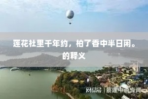 莲花社里千年约，柏了香中半日闲。的释义