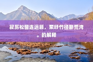 寂历松窗连远籁，萦纡竹径断荒湾。的解释