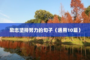 励志坚持努力的句子（通用10篇）