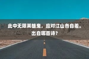 此中无限英雄鬼，应对江山各自羞。出自哪首诗？