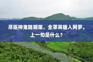 尽驱神鬼随鞭策，全罩英雄入网罗。上一句是什么？