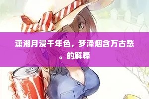 潇湘月浸千年色，梦泽烟含万古愁。的解释