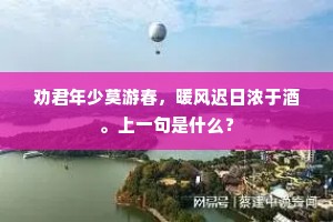 劝君年少莫游春，暖风迟日浓于酒。上一句是什么？