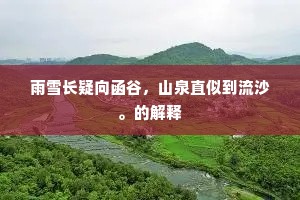 雨雪长疑向函谷，山泉直似到流沙。的解释