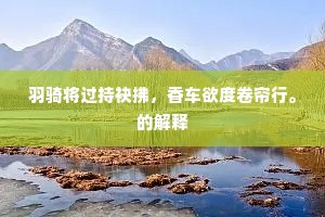 羽骑将过持袂拂，香车欲度卷帘行。的解释
