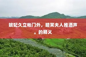 嫔妃久立帐门外，暗笑夫人推酒声。的释义