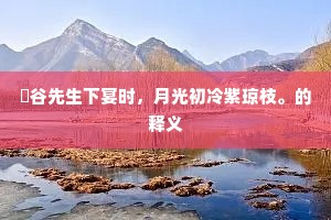 旸谷先生下宴时，月光初冷紫琼枝。的释义