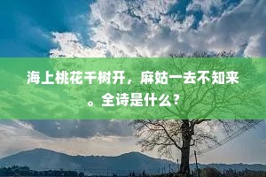 海上桃花千树开，麻姑一去不知来。全诗是什么？