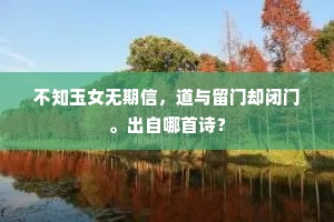 不知玉女无期信，道与留门却闭门。出自哪首诗？