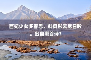 西妃少女多春思，斜倚彤云尽日吟。出自哪首诗？