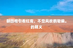 朝回相引看红鸾，不觉风吹鹤氅偏。的释义