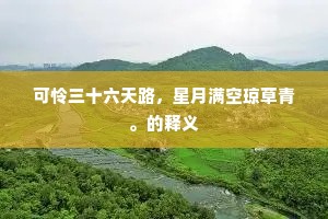 可怜三十六天路，星月满空琼草青。的释义