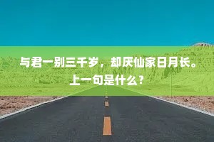 与君一别三千岁，却厌仙家日月长。上一句是什么？