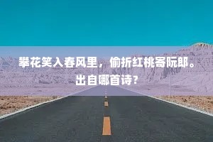 攀花笑入春风里，偷折红桃寄阮郎。出自哪首诗？