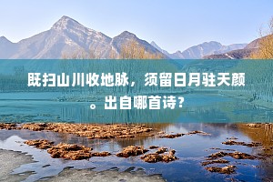 既扫山川收地脉，须留日月驻天颜。出自哪首诗？