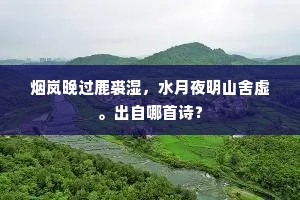 烟岚晚过鹿裘湿，水月夜明山舍虚。出自哪首诗？