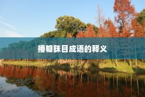 播糠眯目成语的释义