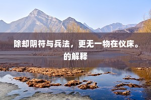 除却阴符与兵法，更无一物在仪床。的解释