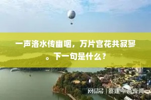 一声洛水传幽咽，万片宫花共寂寥。下一句是什么？