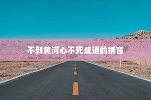 不到黄河心不死成语的拼音