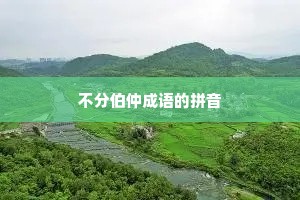 不分伯仲成语的拼音
