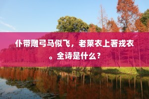 仆带雕弓马似飞，老莱衣上著戎衣。全诗是什么？