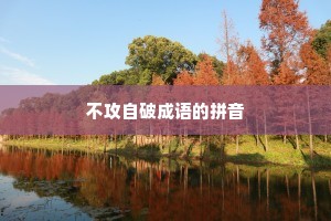 不攻自破成语的拼音