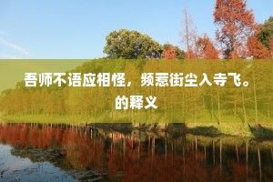 吾师不语应相怪，频惹街尘入寺飞。的释义