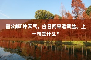 雷公解劚冲天气，白日何辜遣戴盆。上一句是什么？
