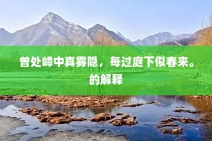 曾处嶂中真雾隐，每过庭下似春来。的解释
