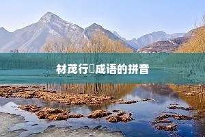 材茂行絜成语的拼音