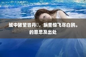 城中睹望皆丹雘，旗里惊飞尽白鸥。的意思及出处