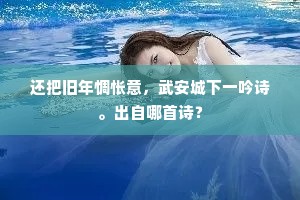 还把旧年惆怅意，武安城下一吟诗。出自哪首诗？